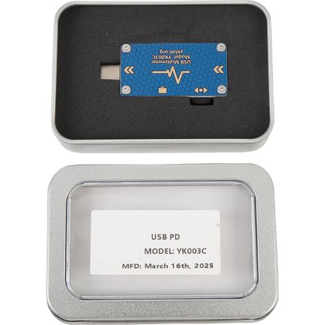 Testeur Type C 0-24V mesure tension – Détection câble données portable multimètre USB, précision (1/5)