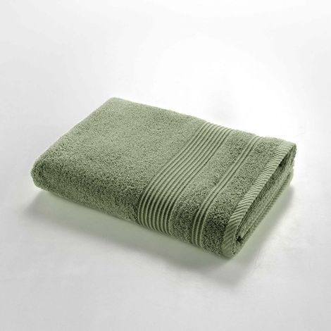 Drap de Douche Uni Tendresse – 70x130 cm – 500 g/m² - 70x140cm - Vert kaki (1/5)