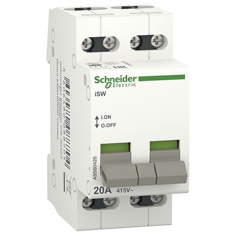 Acti9, iSW interrupteur de commande 4P 20A 415VCA - A9S60420 (1/4)