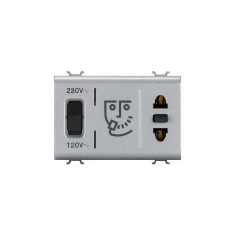 PRISE RASOIR+TRANSFO D'ISOLEMENT 3M TIT GEWISS GW14331