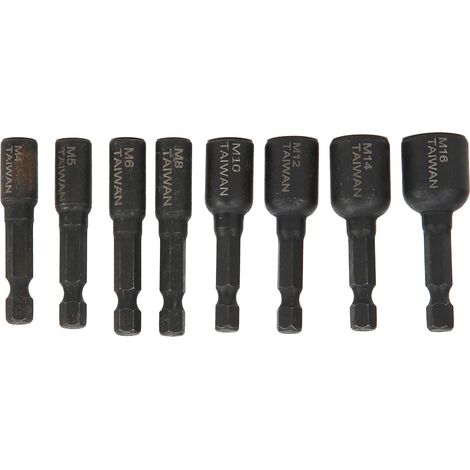 8-teiliges Zubehörset für Druckluftschrauber, aus hochfestem legiertem Stahl mit 1/4-Zoll-Sechskantschaft (1/5)