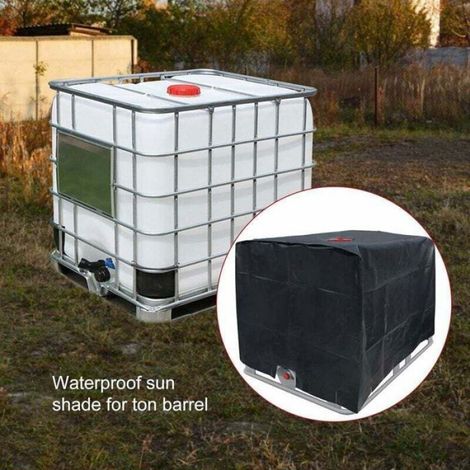 Bâche Protection IBC - Tissu Oxford 210D - Étanche Anti-poussière - Pour Cuve 600 L - Dimensions 120x80x100 Cm (1/4)