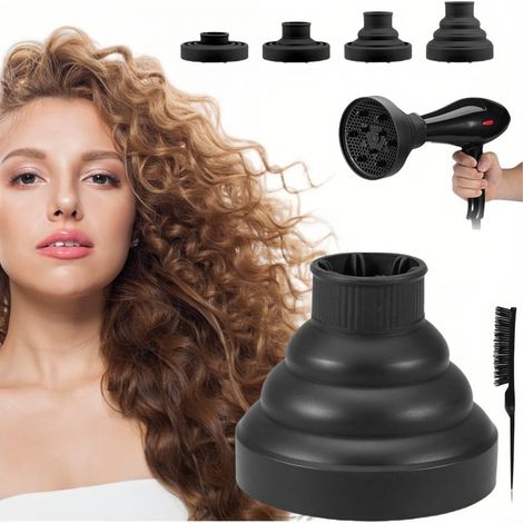 Diffuseur Seche Cheveux,Diffuseur Cheveux Pliable,DiffuseurCheveux Universel,Diffuseur Seche Cheveux Silicone,Cheveux Adaptable pour Sèche,Diffuseur Boucle Pliable,Diffuseur Cheveux (1/5)