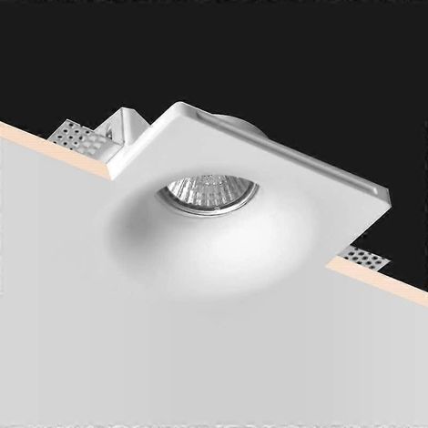 Einbaustrahler aus Keramikputz, abgerundete Kegelform für abgehängte Decken, für LED-Lampen mit GU10-Fassung, 120 x 120 x 42 mm, Artikelnummer 1426 (1/5)