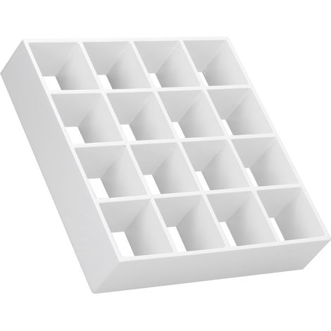 Étagère de présentation miniature 16 cases pour maison de poupée 1:12, meuble accessoire en bois blanc