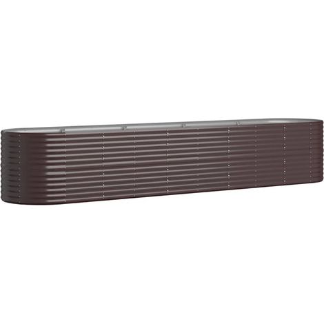 Maison Exclusive - Jardinera arriate acero galvanizado marrón 368
