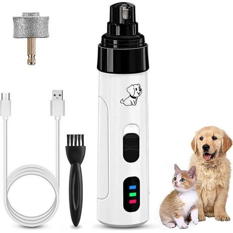 Coupe-ongles électrique pour chien 1 pièce, outil de toilettage des pattes d\\'animaux avec tête de remplacement (1/5)