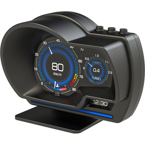 AP-6 Car Head Up Display OBD+GPS Smart Gauge Tachimetro ad alta definizione Strumento diagnostico automobilistico Allarme di velocità eccessiva per tutti i veicoli
