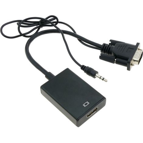 Adaptateur convertisseur VGA vers HDMI avec audio et alimentation USB (1/5)