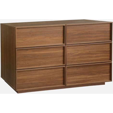 Cómoda de almacenamiento efecto madera, 6 cajones (1/5)