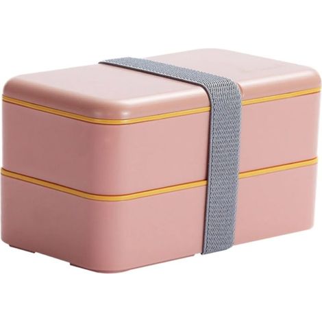 Boîte à bento japonaise double compartiment de 1,2 L, en (1/5)