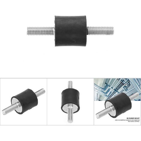 4 pièces Silentblocs M6 Antivibratoires pour Voiture Bateau (20x20mm, Tige M6 18mm) (1/5)