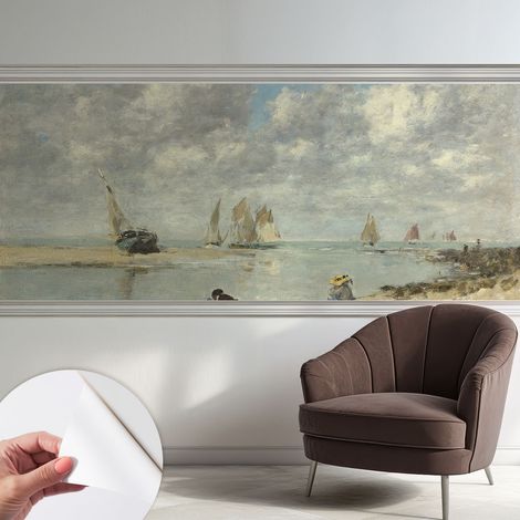 Papier peint adhésif autocollant pour salon chambre à coucher peint imprimé Installation facile Paysages marins 250x104 cm (1/5)
