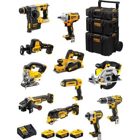 DeWALT Kit DWK1100 (DCD796+DCH273+DCG405+DCF887+ DCF894+DCS331+DCS391+DCS355+DCP580+DCS369+DCL050+ 3x5,0Ah + DCB115 +Caddy 3en1) (1/5)