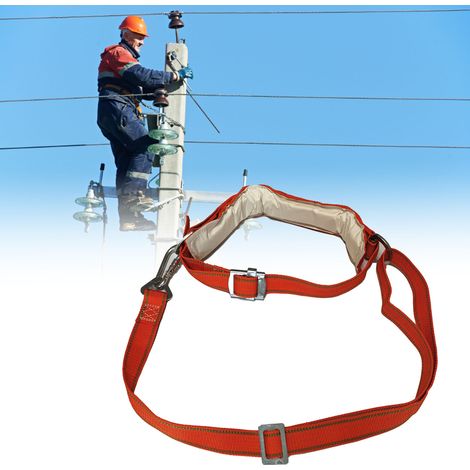 Ceinture de sécurité pour électricien EN 358, sangle réglable et renforcée pour travaux en hauteur, harnais antichute (1/5)