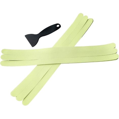Cinta Antideslizante Para Ducha - Cinta Autocoleante De PEVA Fluorescente - 380 X 20 Mm - Para Baño Cocina Y Escaleras - 12 Unidades (1/5)