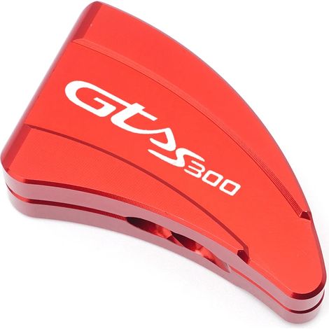 (Support latéral rouge) Nouvel accessoire moto : béquille latérale, rehausseur et plaque de support compatibles avec Vespa GTS300 Super Sport et GTS 300 Maxpower. (1/4)