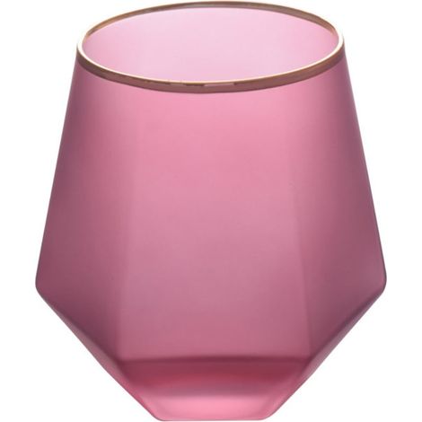 Verre À Vin - Verre En Verre Trempé Mat 355 Ml - Design Diamant Dépoli - Usage Polyvalent Pour Boissons Chaudes Et Froides - 1 Pièce (1/5)