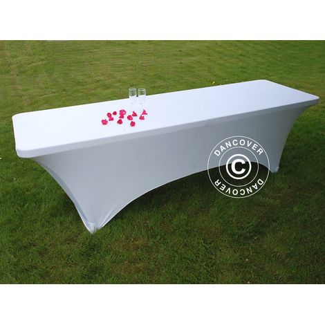 Cubierta flexible para mesa 244x75x74cm, Blanco - Dancover (1/2)