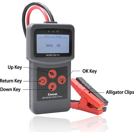 Testeur Batterie Moto/Voiture 12V – Analyseur Numérique SAE/CCA/JIS – Diagnostic Précision pour Camions & Véhicules (1/5)