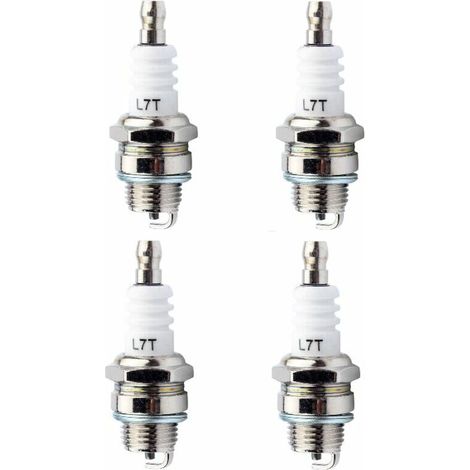 Green Mobility-Lot de 4 bougies d'allumage L7T Universelles de Rechange l7t Bougie Tronconneuse Bougie D'allumage Remplacemen pour Tondeuse à Gazon Moteurs à 2 Temps (1/5)