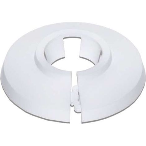 PVC Scharnier-Kunststoffrosette Wandrosette Rosette Kunststoff weiß für Rohre Ø28mm oder 3/4"