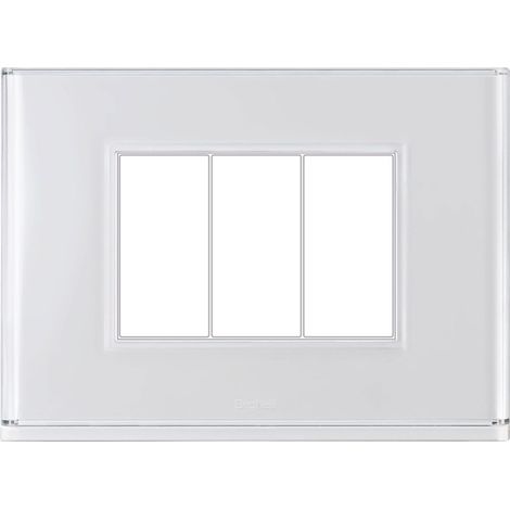 Plaque interrupteur - Plaque Lite 3fr Blanc Dom-e murale avec contrôle des couleurs - Couleur : Blanc (1/4)
