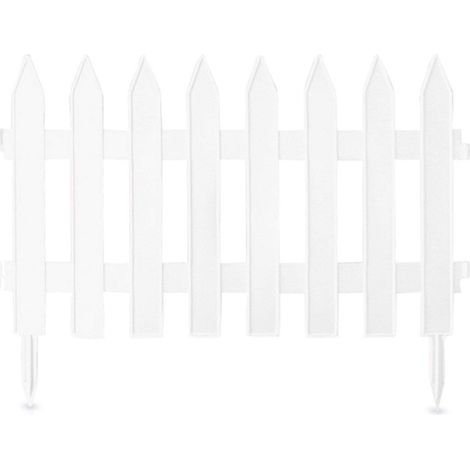 Clôture PVC blanche 1m – Système CLICK pour montage facile – Résistante aux intempéries – Pour jardins et espaces extérieurs – VAM (1/5)