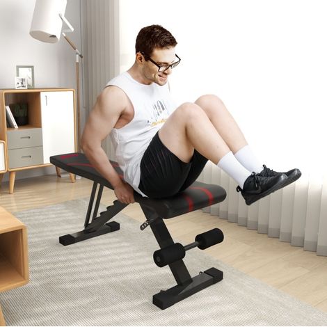 Panca fitness pieghevole regolabile in acciaio OKMYHOME (1/4)