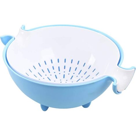 Ensemble bol et passoire 2-en-1 en plastique, filtre de cuisine pour pâtes, légumes et céréales, outil pratique au quotidien