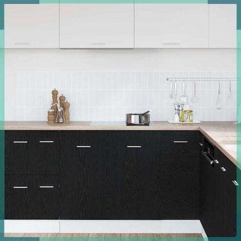Meuble bas d'évier - 863227 - Chêne noir - 80 x 46 x 81,5 cm - Bois ingénieré (1/5)