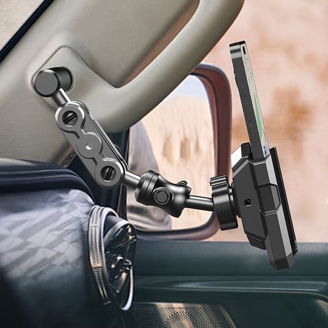 Support de téléphone universel pour poignée de montant A, support de téléphone de voiture à tige de support en alliage d'aluminium pour véhicules tout-terrain, support de téléphone mobile pour montant (1/5)