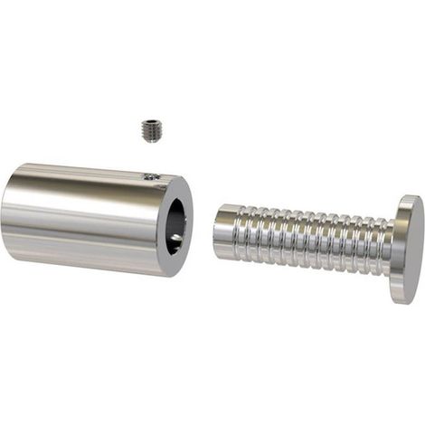 Entretoise percée en Inox poli Ø 15 mm projection 25 mm (1/5)