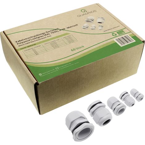 Quadrios 2009CA108 Kabelverschraubung Sortiment    PA66 Lichtgrau (RAL 7035) 1 Set (1/3)