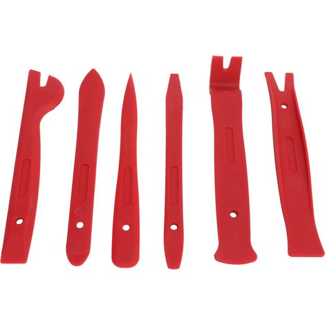 Kit 6 outils démontage garniture auto, extracteur clips panneau portière, ustensiles pry intérieur, accessoires voiture (1/5)