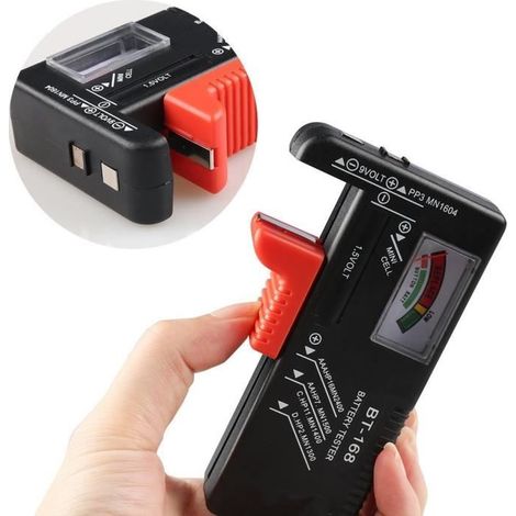 Testeur de Pile - BT-168 - Universel - Noir - Teste AA AAA 9V - Microprocesseur intégré (1/4)