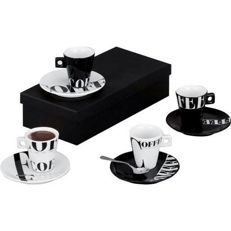 ZELLER Cappuccino-Tassen Set 8-teilig Coffee-style