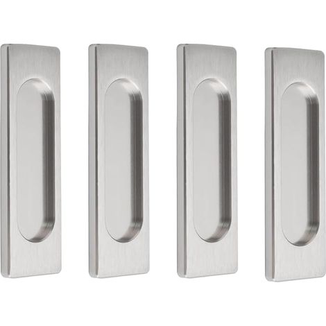 MOROBOR Poignées rectangulaires pour portes coulissantes alliage d'aluminium affleurantes poignée sans perçage pour portes coulissantes fenêtres armoires garde-robe (1/4)