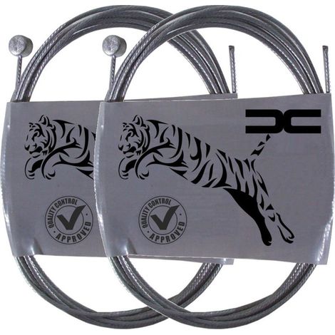 2x Cable souple acier 9x8mm 2mm 2.5m universel frein embrayage tracteur tondeuse