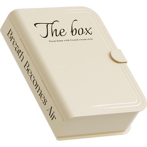 Organizer-Box für Schreibtische, Aufbewahrungstasche für Datenkabel aus Kunststoff mit Buchmotiv, Wohnaccessoires für Kopfhörer, Creme (1/5)