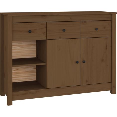 Maison Exclusive - Aparador de madera maciza de pino marrón miel (1/5)