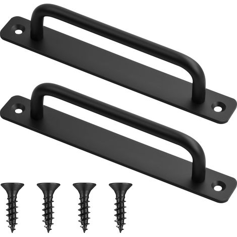 Juego de 2 tiradores para puertas correderas tipo granero con tornillos para armarios y alacenas.