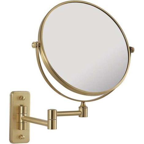 Sapho Gedy Accessoires - Kosmetikspiegel, Wandmontage, mattgold CO202488