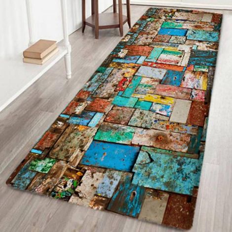 Tapis De Sol - Tapis Antidérapant En Flanelle Avec Mousse Mémoire 10 Mm - Pour Cuisine Entrée Salle De Bain - 40 X 120 Cm (1/5)