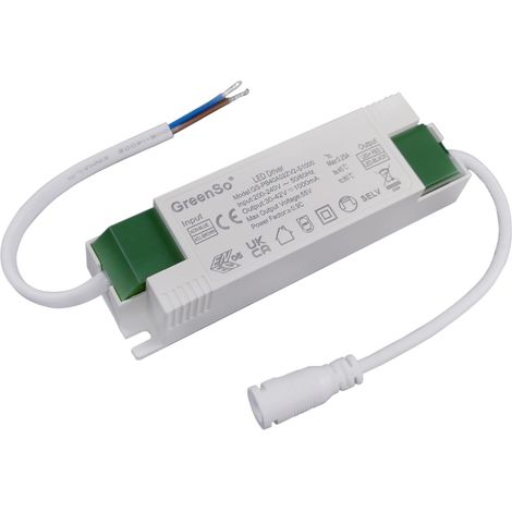 40W LED Transformateur Alimentation 27-40Vdc 1000mA Courant Constant Pilote, LED Driver pour Eclairage de Plafond, Plafonnier Panneau 60x60, 120x30cm, GS-PA40A02-1000 (1/5)