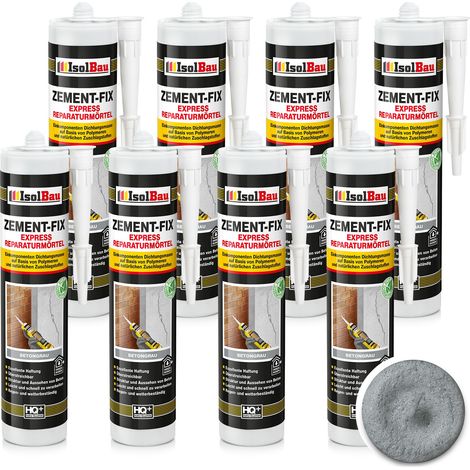 IsolBau Zement-Fix Malta grigia per riparazione e sigillatura del calcestruzzo, 8 x 300 ml (1/5)