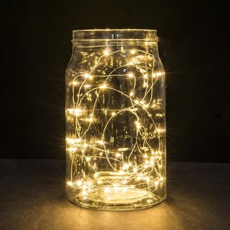 3M 30LED bouton d\'argent alimenté fil de cuivre mini guirlande lumières vous (1/4)