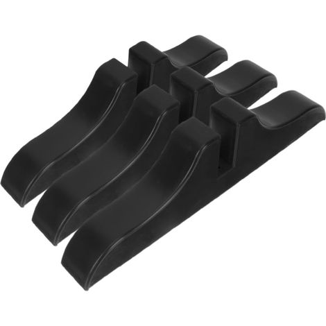 de Cloison de Séparation de Pièce pour Écran de Séparation Pliable Décoratif Multifonctionnel en Plastique Noir Base 3pcs pour Maison et Bureau (1/5)