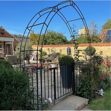 Large Gothic Arch (Including Ground Spikes) - Steel - L53.3 cm - Black