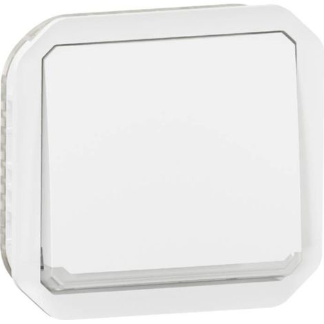 LEGRAND PLEXO BOUTON POUSSOIR À VOYANT LUMINEUX À COMPOSER ÉTANCHE BLANC IP55 - 069632L (1/3)